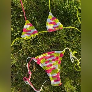 the mini kini bikini crochet handmade cotton